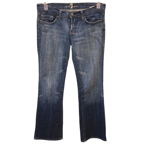 7 For All Mankind Womens Size 28 Medium Wash Blue Bootcut Pockets Denim Jeans - Picture 2 of 11